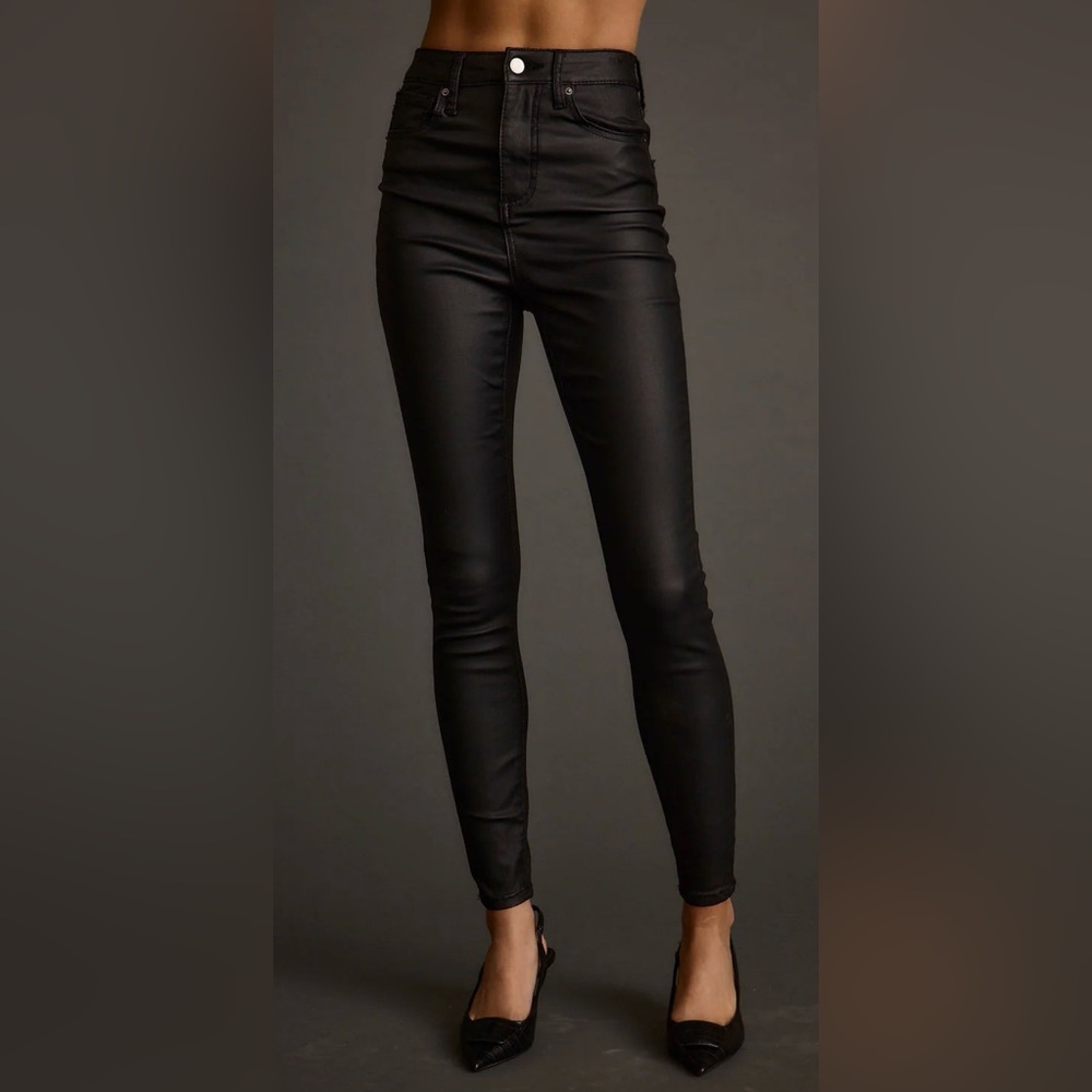 12th Tribe Nixon Coated Black Skinny Pants